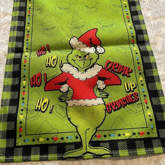 13'' x 27'' Linen Green Runner Tablecloth Merry Christmas Home Decoration - Picture 8 of 8